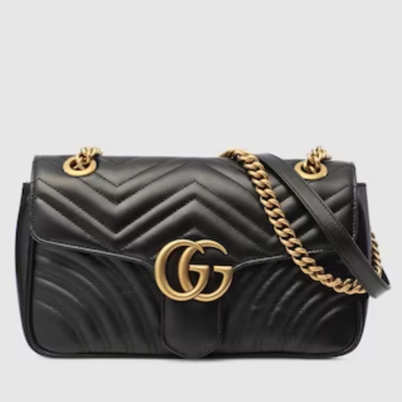 Gucci - GG Marmont Quilted Gold Chain Strap Shoulder Bag - MSRP $2550 - BNWT - Picture 1 of 9